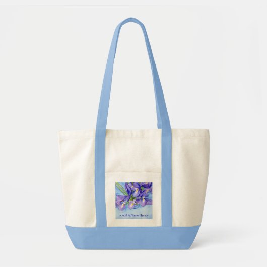 Iris Vase Flower Painting Canvas tas (Voorkant)