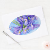 Iris Vase Flower Painting Sticker (Envelop)