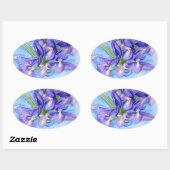 Iris Vase Flower Painting Sticker (Vel)