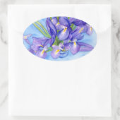 Iris Vase Flower Painting Sticker (Tas)