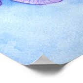 Iris Vase Waterverf schilderen KunstPoster afdrukk Poster (Hoek)