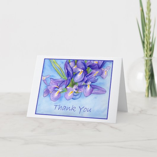 Iris Vase Wenskaart "Bedankt" Bedankkaart (Voorkant)