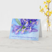 "Iris Vase"-Wenskaart Kaart (Gele Bloem)