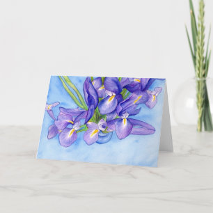 "Iris Vase"-Wenskaart voor schilderen Kaart