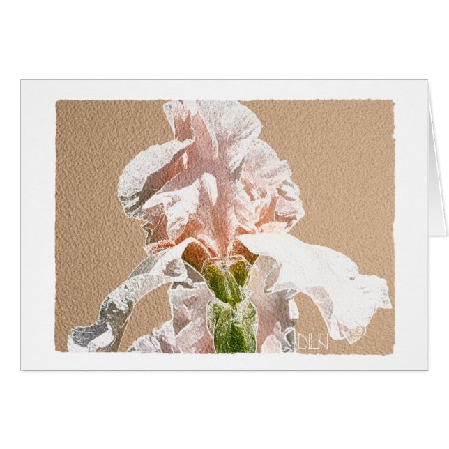 Iris-ventilator/Floral/Waterverf kijken (Voorkant Horizontaal)