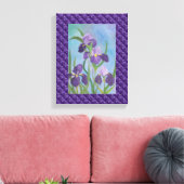 Iris verpakt canvas afdruk (Insitu (Woonkamer))