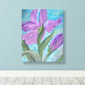 Iris verpakt canvas afdruk (Insitu (Houten vloer))