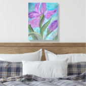 Iris verpakt canvas afdruk (Insitu (Slaapkamer))