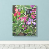 Iris verpakt canvas afdruk (Insitu (Houten vloer))