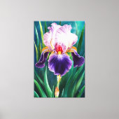 *~* Iris Vet Bloem Artsy Iris Schilderen AP84 Canvas Afdruk (Voorkant)