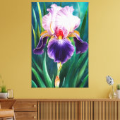 *~* Iris Vet Bloem Artsy Iris Schilderen AP84 Canvas Afdruk (Insitu (Woonkamer))