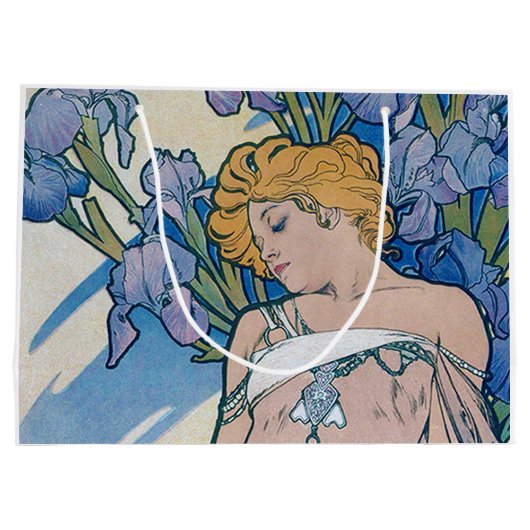 Iris (vier bloemen), Alphonse Mucha Groot Cadeauzakje (Achterkant)