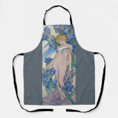 Iris (vier bloemen), Alphonse Mucha Schort (Voorkant)