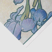 Iris (vier bloemen), Alphonse Mucha Tissuepapier (Detail)