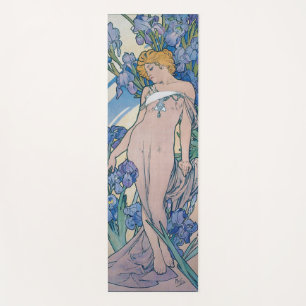 Iris (vier bloemen), Alphonse Mucha Yogamat