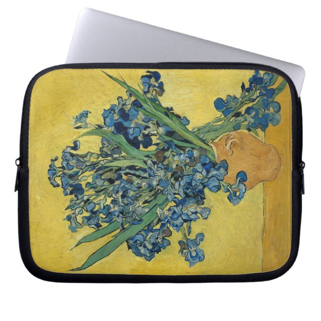 Iris - Vincent van Gogh Kunstwerk Laptop Sleeve (Voorkant)