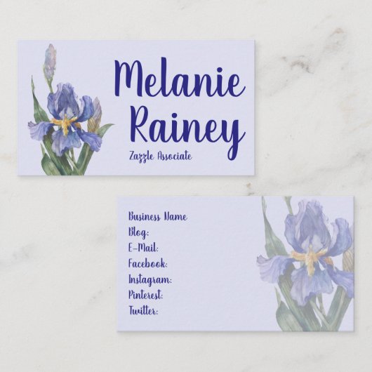 Iris Visitekaartje (Voorkant / Achterkant)