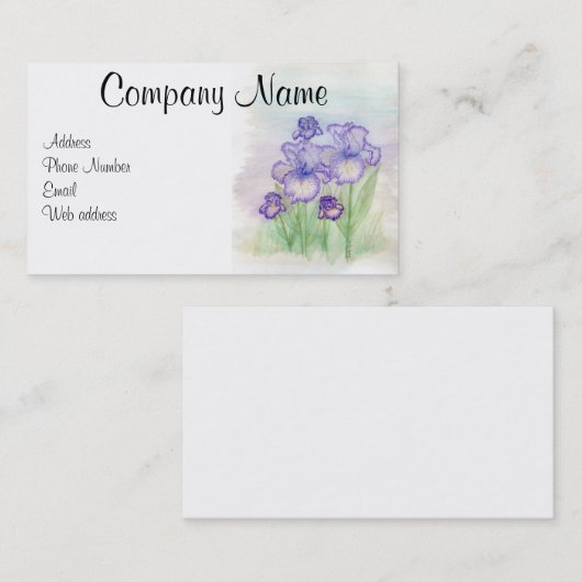 Iris Visitekaartjes (Voorkant / Achterkant)