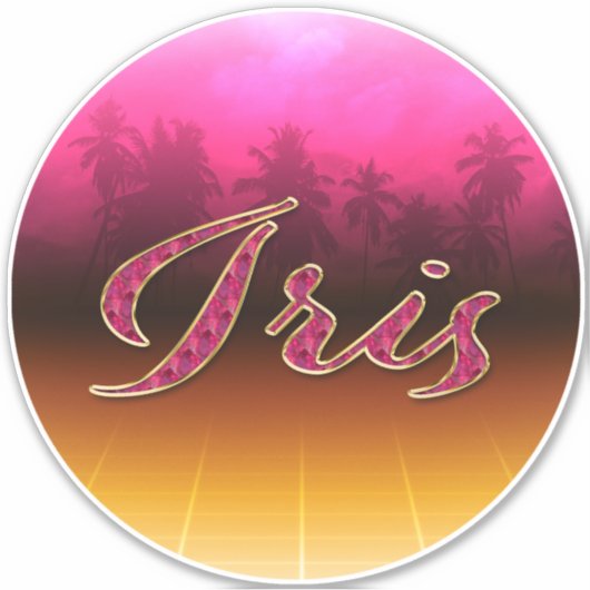 Iris Vorname Name golden pink Aufkleber Sticker (Voorkant)
