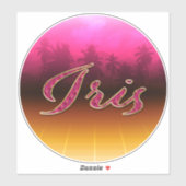 Iris Vorname Name golden pink Aufkleber Sticker (Vel)