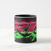 Iris Vorname Name Graffiti red green Tasse Mok (Midden)