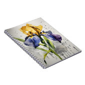 Iris - Waterverf bloemen Notitieboek (Rechterzijde)