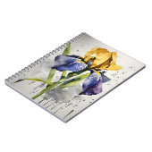 Iris - Waterverf bloemen Notitieboek (Linkerzijde)