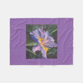 Iris-waterverf Fleece Deken (Voorkant (Horizontaal))