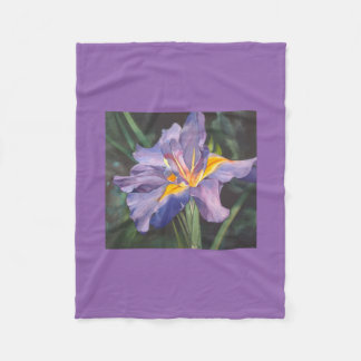 Iris-waterverf Fleece Deken