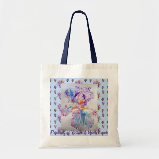 Iris Waterverf floral Dinking of You Canvas tas (Voorkant)