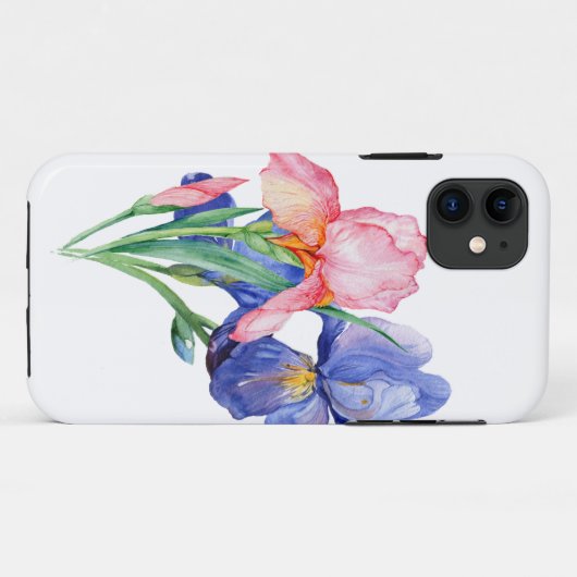 Iris waterverf iphone case (Achterkant (horizontaal))
