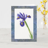 Iris Waterverf met Morris Design Kaart (Gele Bloem)