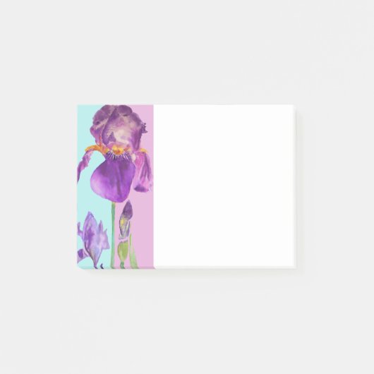 Iris Waterverf Patroon Paars Post Post-it® Notes (Voorkant)
