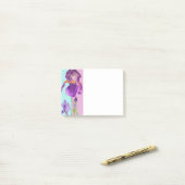 Iris Waterverf Patroon Paars Post Post-it® Notes (Op bureau)