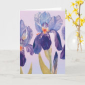 Iris Waterverf Wenskaart met envelop Kaart (Gele Bloem)