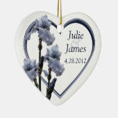 Iris Wedding Favoriet Keramisch Ornament (Rechts)