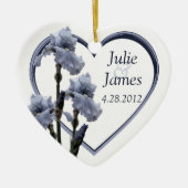 Iris Wedding Favoriet Keramisch Ornament (Voorkant)