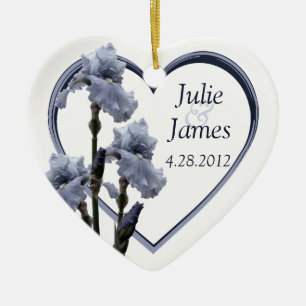 Iris Wedding Favoriet Keramisch Ornament