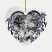 Iris Wedding Favoriet Keramisch Ornament (Achterkant)