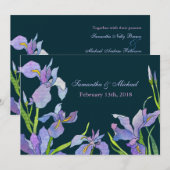 Iris Wedding Invites Kaart (Voorkant / Achterkant)