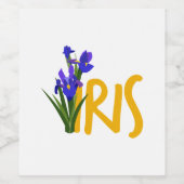 Iris Wijn Etiket (Enkel label)