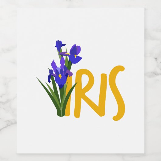 Iris Wijn Etiket (Enkel label)