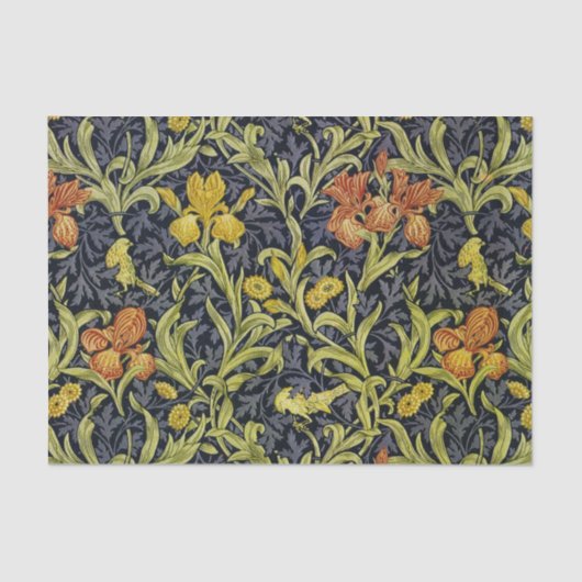 Iris William Morris Patroon Weefselpapier Tissuepapier (Voorkant)