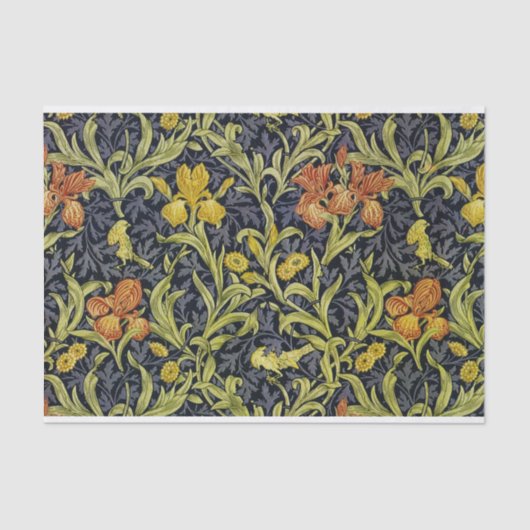 Iris William Morris Patroon Weefselpapier Tissuepapier (Voorkant)