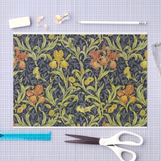 Iris William Morris Patroon Weefselpapier Tissuepapier (Craft)