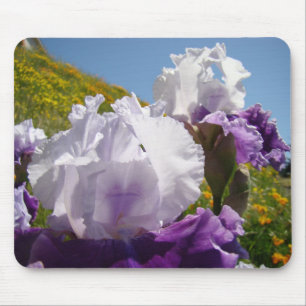 Iris Witte Paarse Iris Bloemen muismat Heuvelland