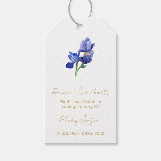 Iris Zaadpakket Rou Cadeau Labels Cadeaulabel (Voorkant)