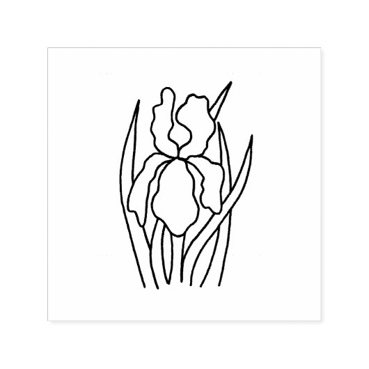 Iris Zelfinking Rubber Stamp Zelfinktende Stempel (Design)