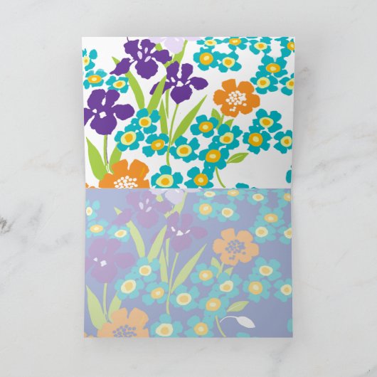 irisblauwe japanse iriskaart kaart (Binnen)