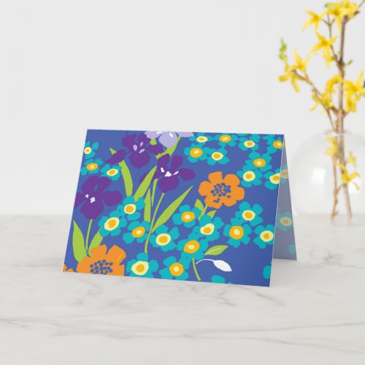 irisblauwe japanse iriskaart kaart (Gele Bloem)